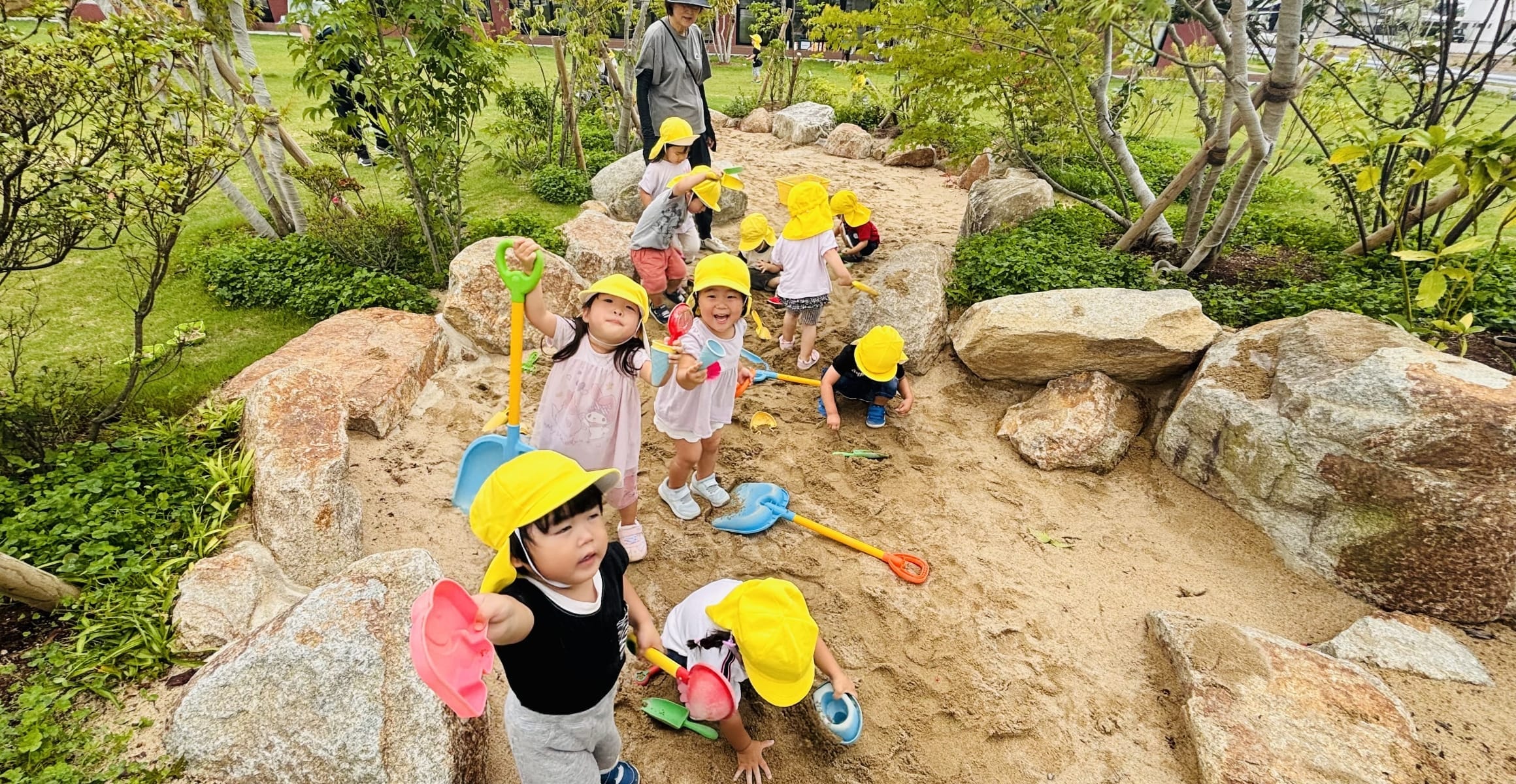 自然豊かな保育活動